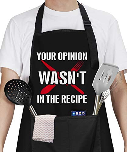 Gift For Chef Cook Funny Apron Cooking Gift Cook Gift Your Opinion Wasn't In The Recipe Apron Chef Gift Apron Gift For Cook