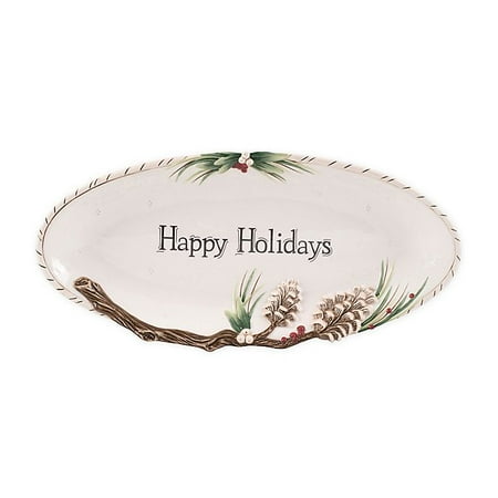 

Fitz and Floyd Forest Frost 18-Inch Elongated Tray