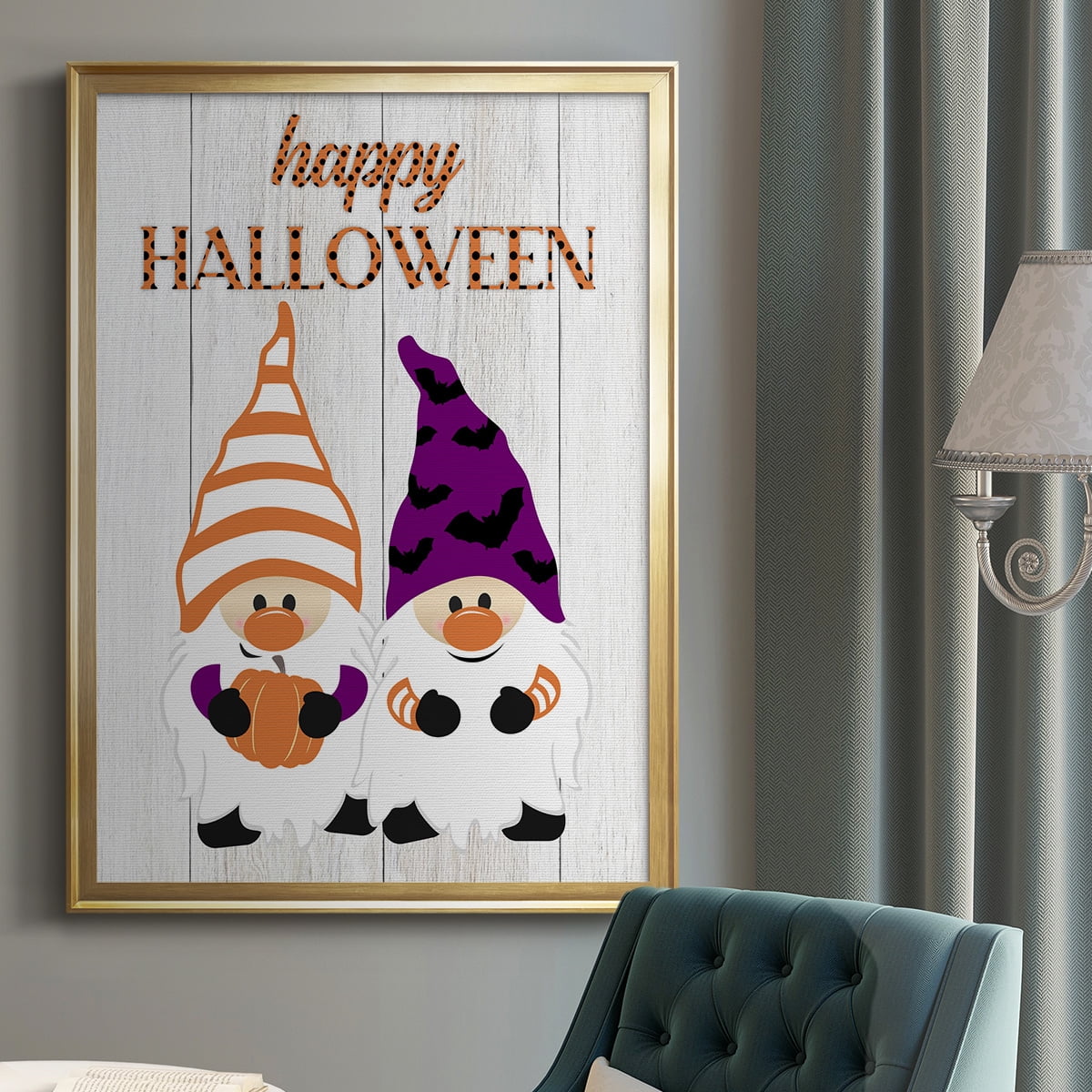 Halloween Gnomes Premium Framed Print - Ready to Hang