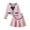 White, variant on MEZZALL Girls Small Fragrance Suit And White Bow O-Neck Coat Skirt Two Piece Children Set Versatile, 3-4 Y