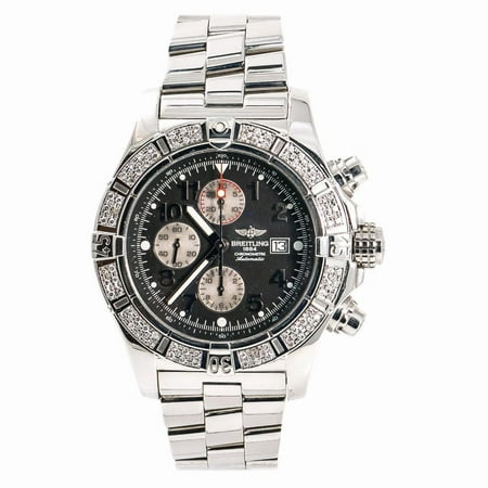 Pre-Owned Breitling Super Avenger A13370 Steel  Watch (Certified Authentic & (Best Price Breitling Watches)