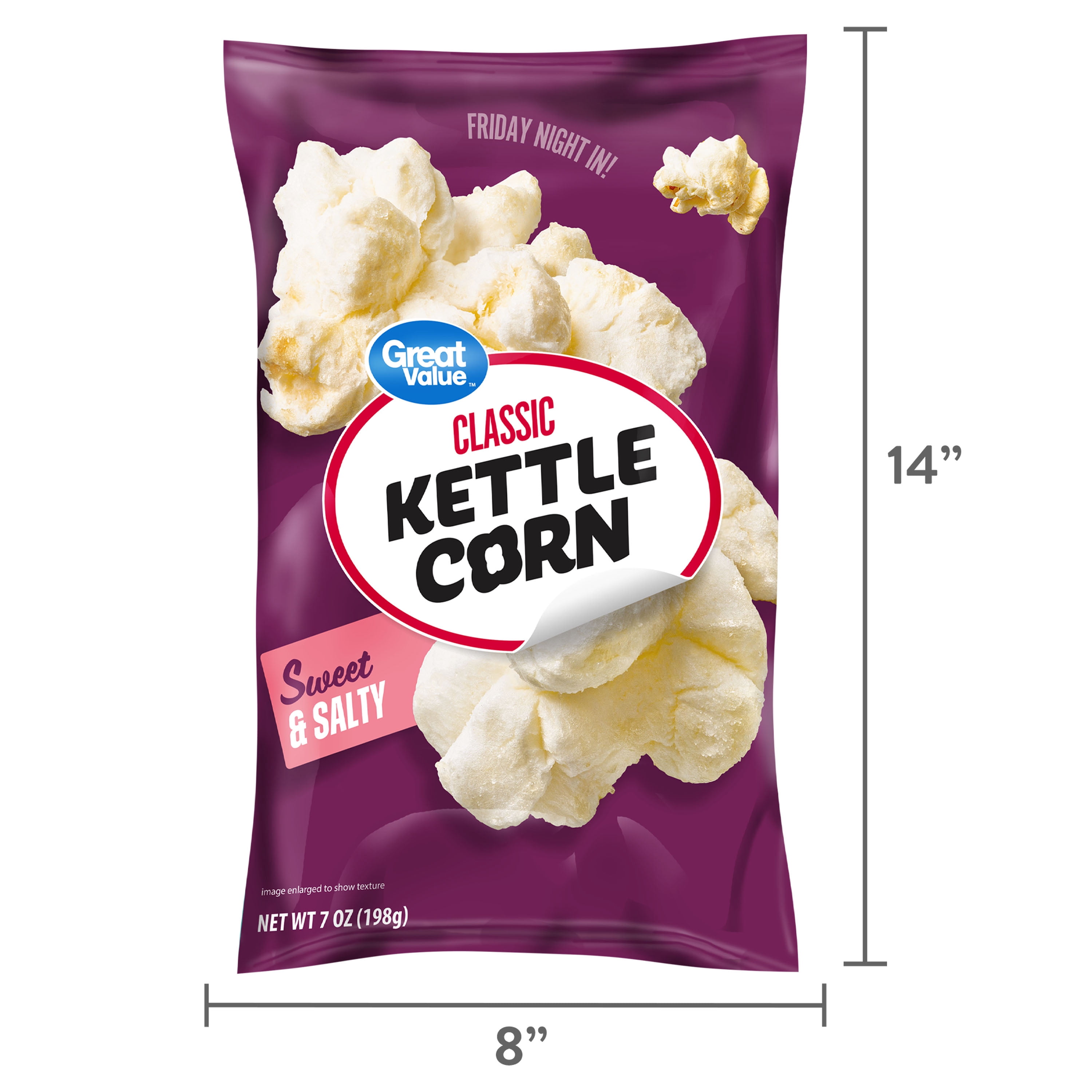 Great Value Classic Sweet and Salty Kettle Corn, 7 oz