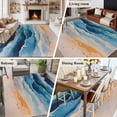 thumbnail image 5 of 8'x10' Area Rugs, Blue Golden Ombre Indoor Outdoor Area Rug for Living Room Bedroom, Modern Abstract Art Washable Bathroom Rugs Kitchen Floor Carpet Mats Home Decor Aesthetic, 5 of 8