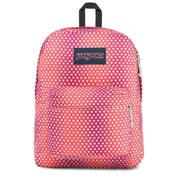 JanSport SuperBreak Unisex Backpack, Ombre Dot Dot, 600D Polyester