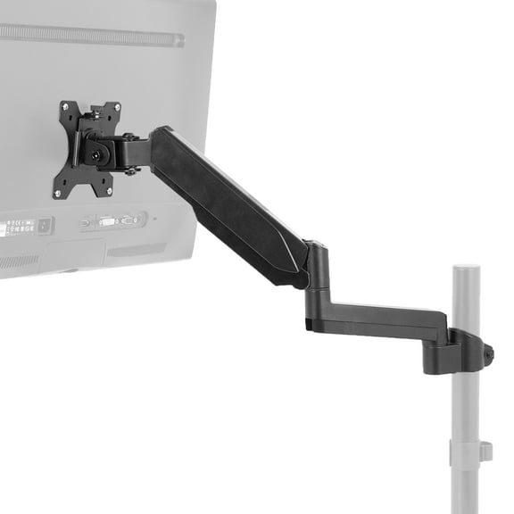 VIVO Black Fully Adjustable Single Pneumatic Monitor Arm for Desk Mount Stand