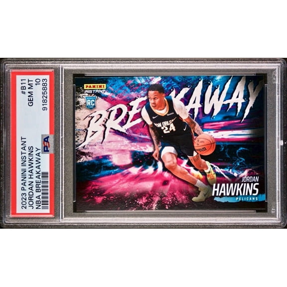 Jordan Hawkins 2023-24 Panini NBA Breakaway #11 Rookie Card 1 of 4085 PSA 9 Mint