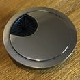 thumbnail image 3 of 2-Pack Desk Grommet for Wire Organizer - Bright Silver, 2-3/8" Hole, GBT60-2, 3 of 4