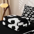 thumbnail image 5 of Homewish Kids Soccer Sport Zipper Full Size Comforter Sets with Fitted Sheet and 2 Pillowcases,Boys Football Ball Games Zipper Bedding Set,Black Reversible,4-Piece, 5 of 7