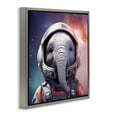thumbnail image 3 of Stupell Industries Astronaut Elephant Portrait Animals & Insects Painting Gray Floater Framed Canvas Art Print Wall Art, 18 x 18, 3 of 9