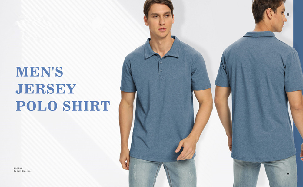 Iceglad Men's Soft Cotton Polo Shirt With Short Sleeves photo 3