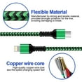 thumbnail image 4 of AILKIN Compatible with iPhone Charger Fast Charging 10ft Cords 2pcs Compatible with iPhone 14/13/12/11/10,Green, 4 of 6