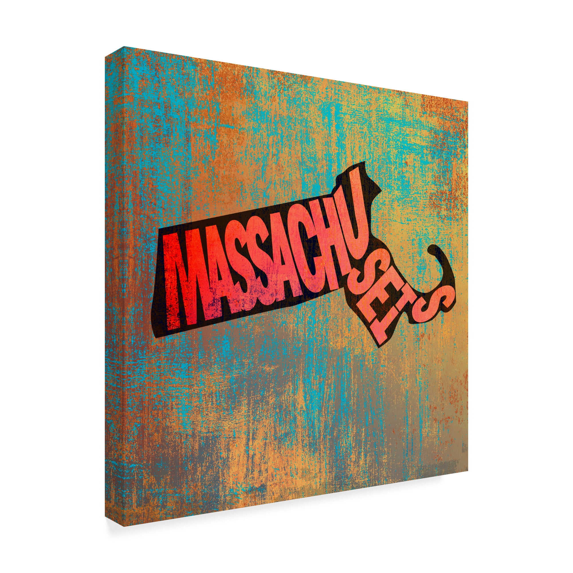 Trademark Fine Art 'Massachusetts' Canvas Art by Art Licensing Studio