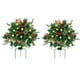 thumbnail image 1 of Decoraciones Navideñas para Macetas, Relleno Navideño para Macetas, Bayas Rojas Doradas, Decoraciones Navideñas Iluminadas para Exteriores, Árboles de Navidad Iluminados con Piñas, 1 of 4