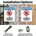 thumbnail image 3 of (2 Pack) No Backpacks Allowed OSHA Notice Sign 10 Inch X 14 Inch Indoor / Outdoor Rust-Free Aluminum Metal Signs for Workplace, Workshop, and Construction Site, Made in the USA, 3 of 8