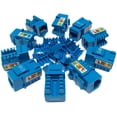 thumbnail image 3 of iMBAPrice Keystone Punch Down Jack Cat5e RJ45 Cable Connectors & Wire - Blue, 25 Count per Pack, 3 of 5