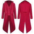 thumbnail image 1 of Ropa vintage medieval para hombre, esmoquin vintage punk largo para hombre, 1 of 5