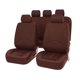 thumbnail image 2 of Luzkey Fundas de asiento de coche de piel sintética, lavables, fundas para asientos delanteros y traseros, protector impermeable clásico para vehículos, SUV, accesorios para coche, color negro, 2 of 6