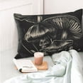 thumbnail image 4 of Kdxio Cotton Pillow Cases 16"x24" Pillowcases,Soft and Breathable Bedroom Pillow Cases-Monochrome Mushroom Artwork-No Pillow Core, 4 of 5