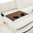 thumbnail image 3 of Aukfa 3 Seater Recliner Sofa Chair with Cupholder for Living Room, Home Theater Seating, White, 3 of 10
