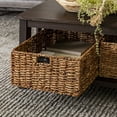 thumbnail image 6 of Walker Edison Traditional Storage Coffee Table with Bins, Espresso, 6 of 16
