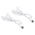 thumbnail image 1 of Unique Bargains USB Extension Cable with ON/Off Switch Extension Power Cords Adapter with LED Indicator White 2 Pack, 1 of 5