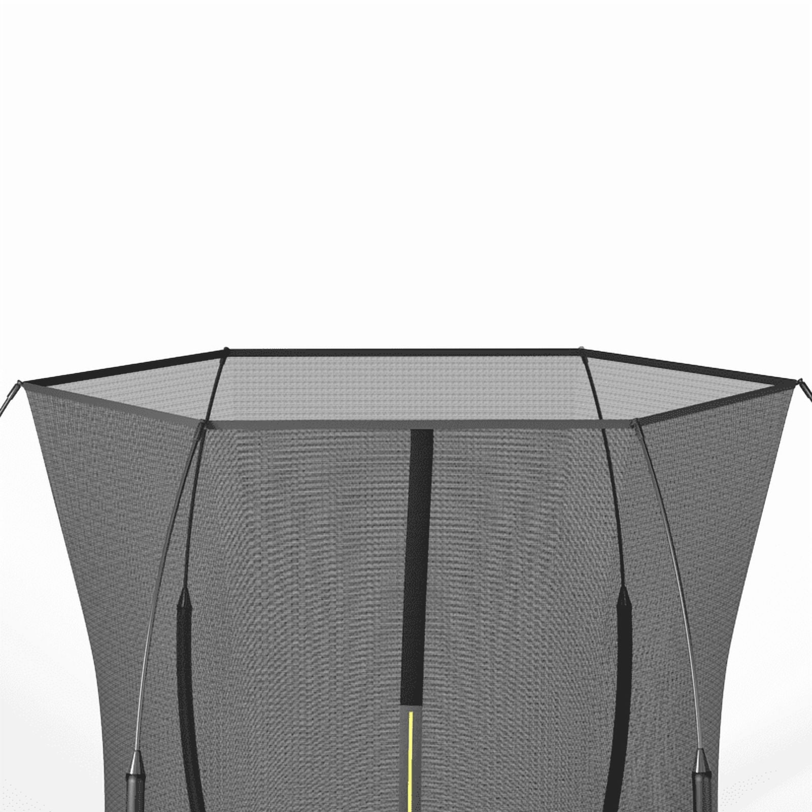 6FT Trampoline for Kids, 72" Outdoor Backyard Trampoline with Safety Enclosure Net, Springfree Bungee Trampoline, Heavy-Duty Galvanized Steel Frame Black