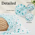 thumbnail image 6 of Turquoise Polka Dot King Size Pillow Cover, Pillowcase Protectors with Zipper, Breathable Decorative Throw Pillow Case Cover, Modern Art Abstract Watercolor Dot Pillow Shams for Couch Sofa 20x36Inch, 6 of 8
