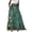 Green-1, variant on ZToonmas Women's Floral Print Tiered Maxi Skirt Elastic Waist Drawstring Skirt with Pockets for Summer Casual and Vacation