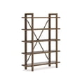 thumbnail image 3 of Signature Design by Ashley Roanhowe Bookcase, Brown Oak Finish, Solid Wood Frame, Mid-Century Modern 5-Shelf Display, 3 of 9