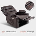 thumbnail image 2 of MCombo Power Recliner Faux Leather Living Room Electric Reclining Chair, No Lift, 621 (Dark Brown), 2 of 9