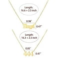 thumbnail image 2 of HIJONES Women's Angel Number Statement Necklace 333 Numbers Pendant Choker Chain Numerology Jewelry Gold, 2 of 6