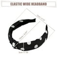 thumbnail image 6 of Unique Bargains Polka Dot Headband, Knotted Headband for Women Top Knot Elastic Hairband Non-Slip Wide Hair Hoop Black, 6 of 7