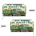 thumbnail image 3 of Leather Zipper Pocket Hand Wallet For Women And Men Travel Leather Purse Large Capacity Credit Card Holder Happy St.Patricks Day Cat Truck, 3 of 9