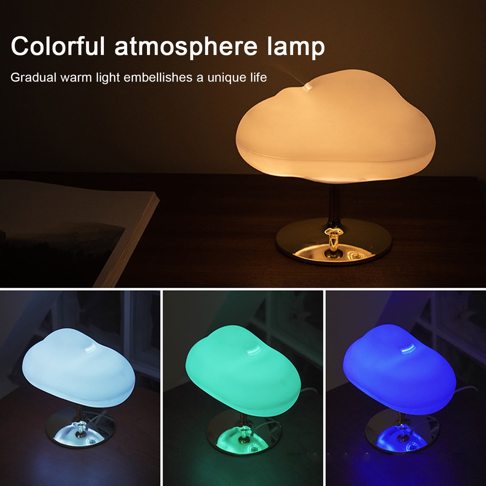 COM1950s Aromatherapy Humidifier and Essential Oil Diffuser,270Ml Usb Portable Ultrasonic Cool Mist with 7 Color Changing Night Light,Quiet Air Humidifier for Bedroom Office Home,White
