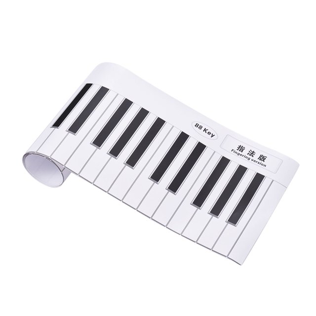 88 Keys Piano Keyboard Fingering Practice Chart PVC Piano Teaching Aid for Bebinners Fingering Practice