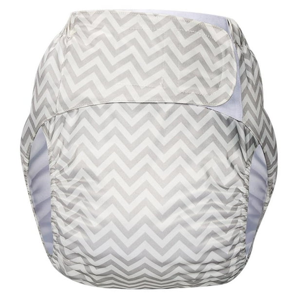 Pañal de tela ajustable Yuyangstore para adultos TPU reutilizable Pantalones blanco