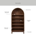 thumbnail image 3 of Better Homes & Gardens Juliet Arch Open Bookcase, Walnut Finish, 3 of 10