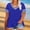 Blue, variant on Plus Size Tops for Women Shiny V Neck Short Sleeve Summer Pullover Shirts Lightweight Loose Fashion Sparkly Holiday Vacation Fashion Outfits Casual Comfy Blouses