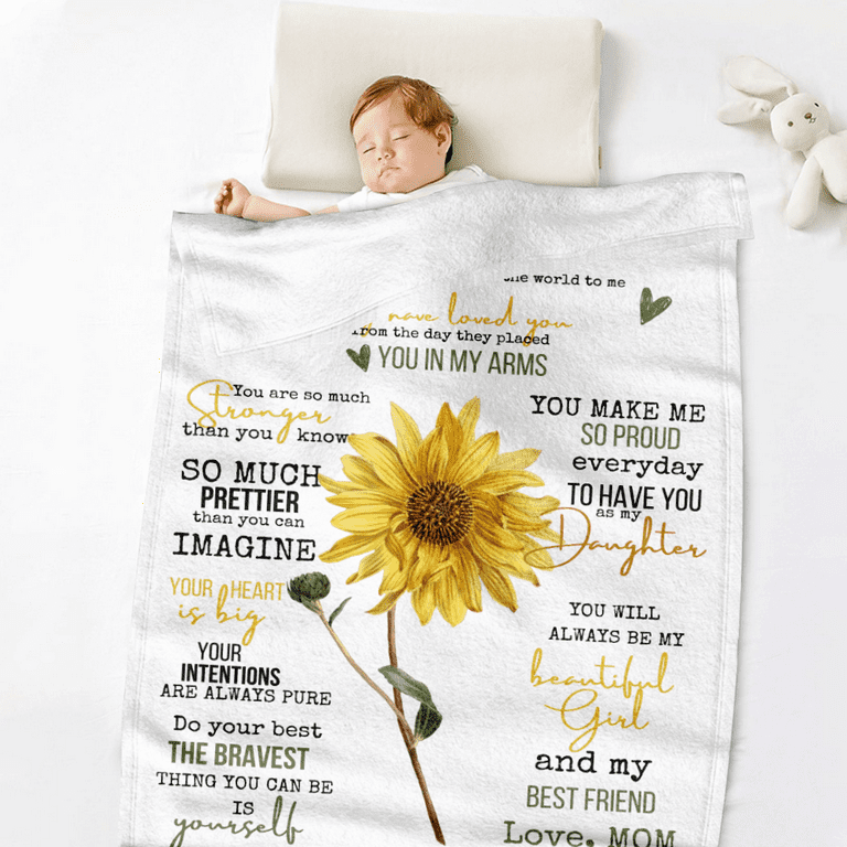 Mother Sunflower Mom You Are The World Mom Gift Quilt Blanket