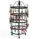 thumbnail image 5 of Desmontable 4 niveles giratorio 72 pares pendiente collar llavero organizador Negro Hugo estante giratorio del sostenedor del pendiente, 5 of 7