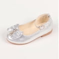 thumbnail image 3 of UTTOASFAY Toddler Shoes Children Infant Kids Baby Girls Shoes Bowknot Crystal Dance Shallow Single Shoes Silver 9Years, 3 of 6