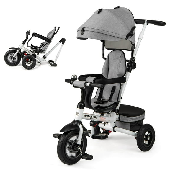 Infans 5-in-1 Folding Trike for Toddlers 1-5 Years Old w/ Safety Harness Storage