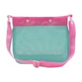 thumbnail image 2 of kladzum Beach Tote Bag, Double Buckle Beach Bag Mesh Toy Bag Children's Beach Bag Hollow Storage Bag, 2 of 5