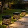 thumbnail image 5 of HAHUT 4 Pack Decorative Solar Mandala Lights, Waterproof Metal Solar Powered Outdoor Deck Step Wall Lights, Mandala Theme LED Fence Light for Garden Post Patio Backyard Yard Decor, 5 of 7