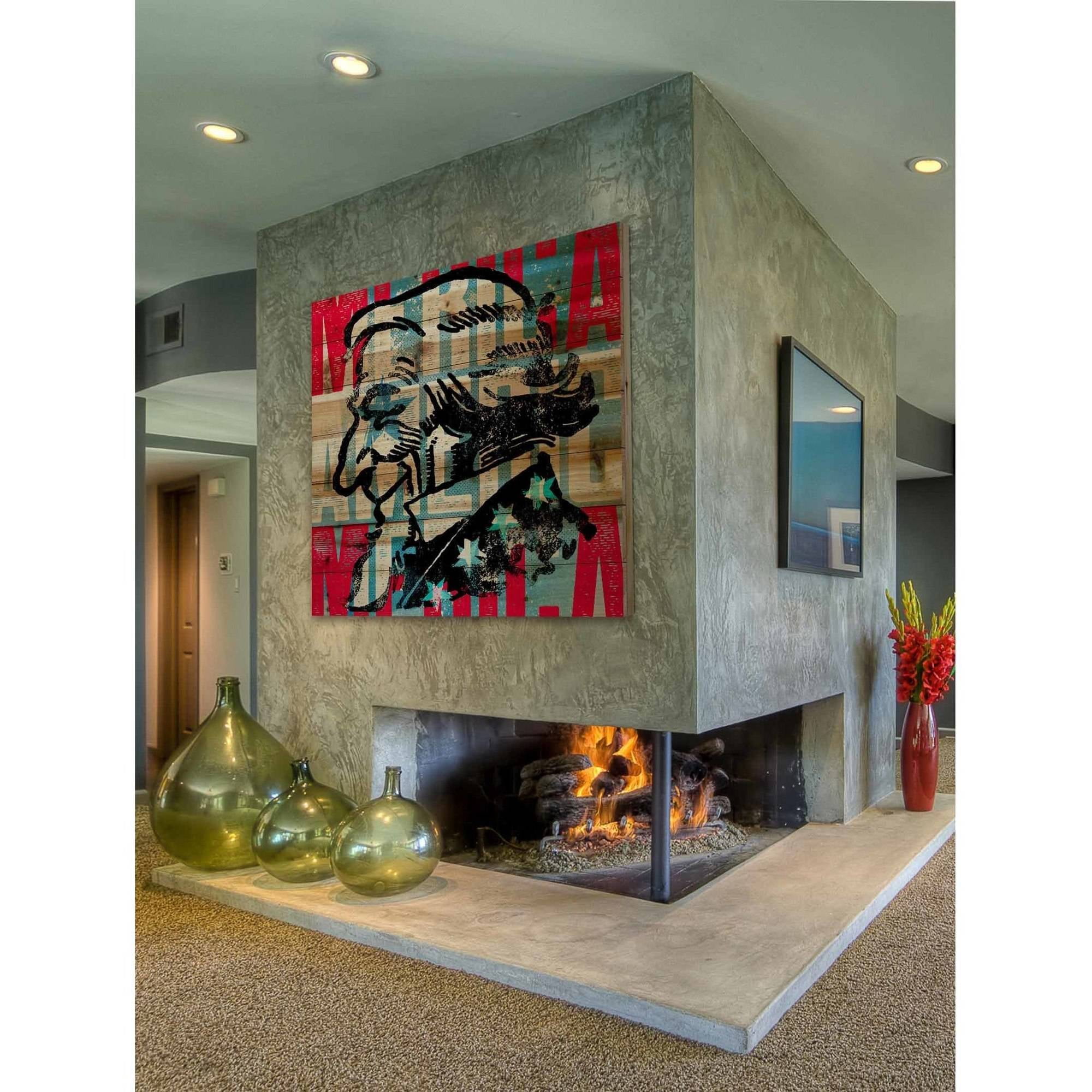 Marmont Hill "Uncle Sam Smile" by Rick Martin Painting Print on Natural Pine Wood