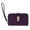 Purple, variant on CTM Vegan Leather Twist Lock Flap Wallet Wristlet (Women)