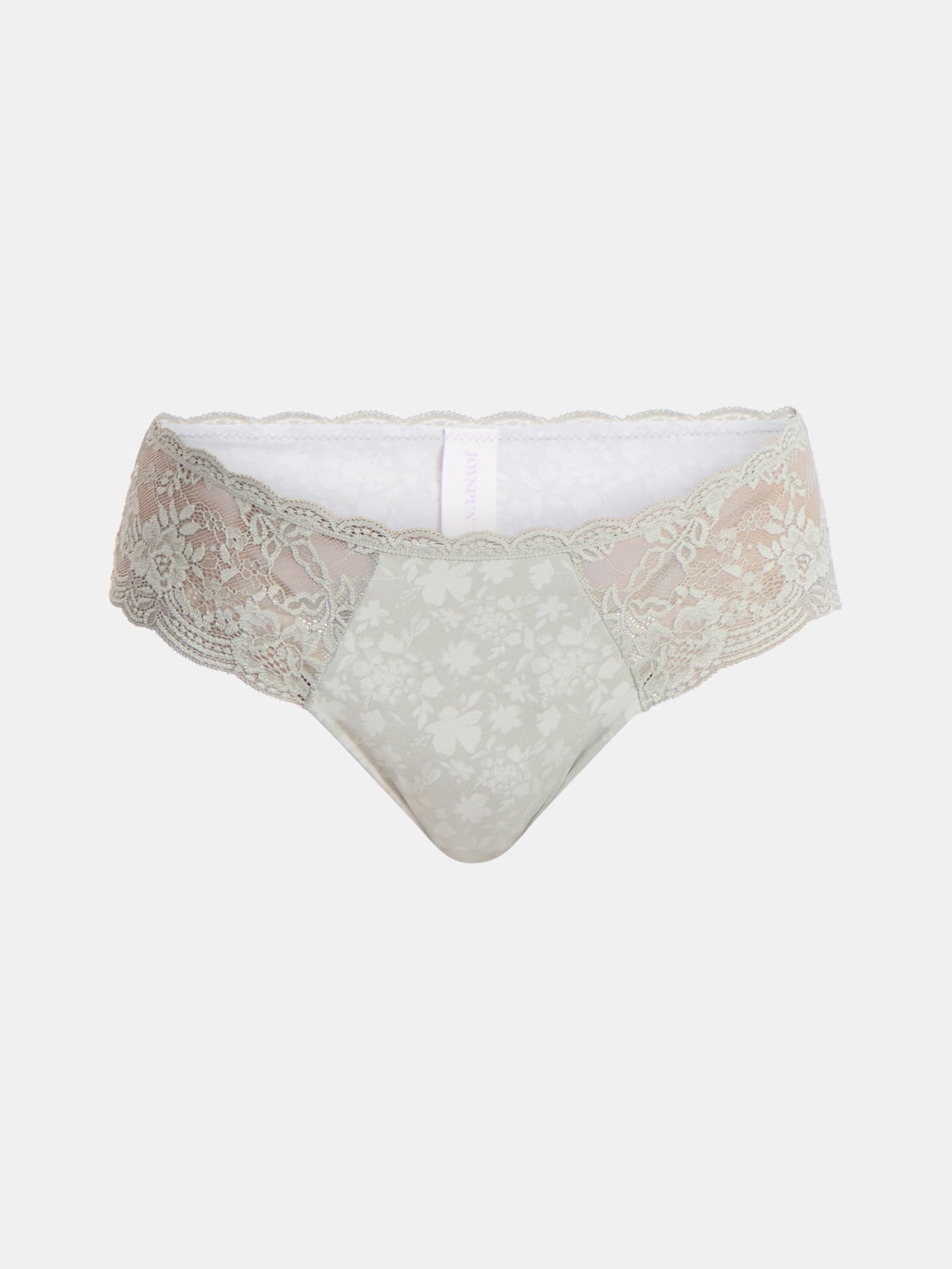 Joyspun Women's Microfiber and Lace Hipster Panties, 3-Pack, Sizes XS-3XL