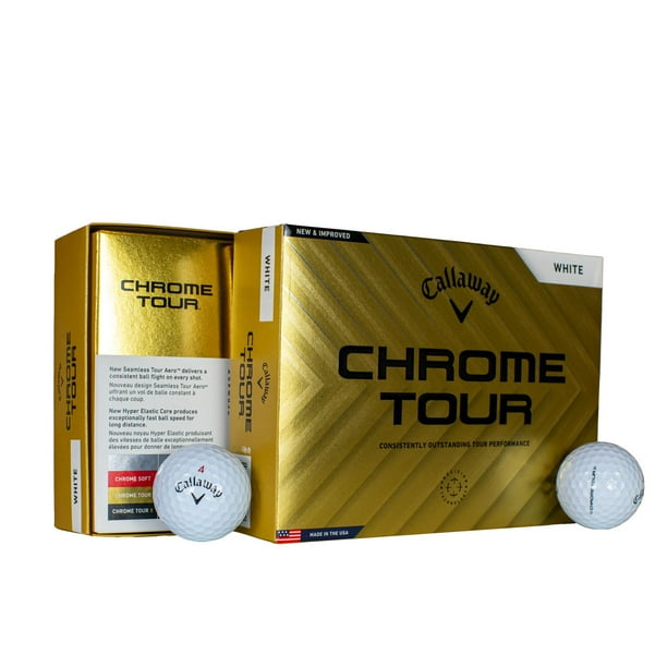 Callaway Chrome Tour X ホワイト 12個入り　4ダース Callaway Chrome Tour X Triple Track 4 Dozen Box Golf Balls