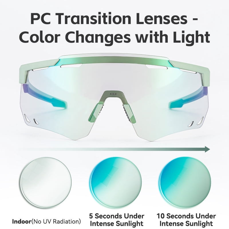 ROCKBROS Cycling Sunglasses Photochromic Polarized Lens Windproof UV400 Sunglass
