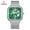 Green dial_Silver, variant on Men's Skeleton Square Mechanical Watch – Waterproof Automatic Timepiece with Mesh Strap & Fashion Design